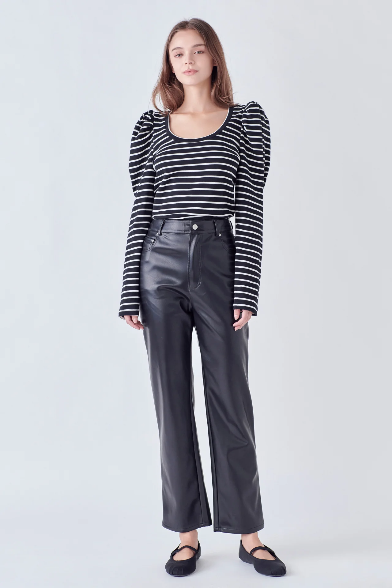 Classic Stripe Puff Sleeve Tee - Image 11