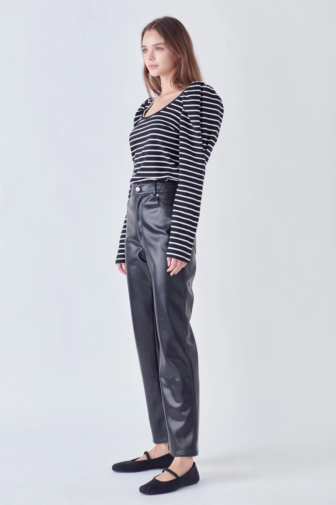 Classic Stripe Puff Sleeve Tee - Image 13