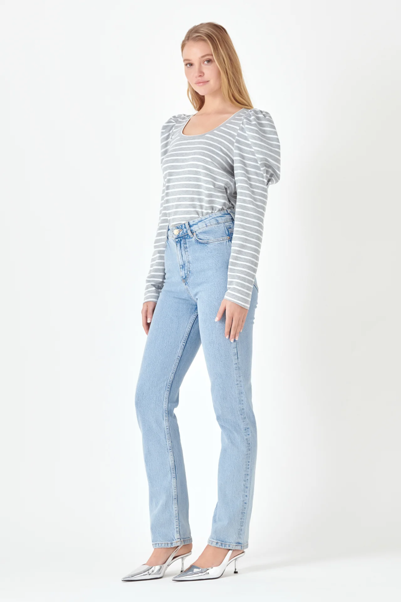 Classic Stripe Puff Sleeve Tee - Image 18