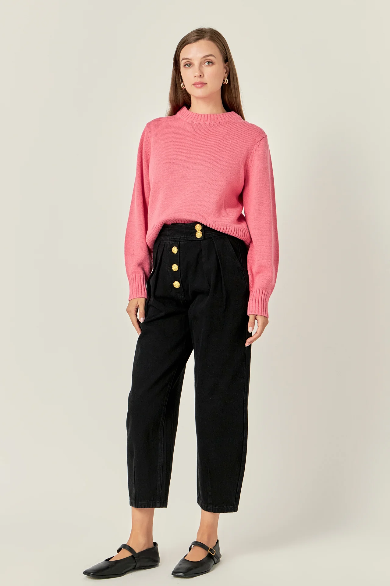 Relaxed Fit Pink Sweater - Image 3