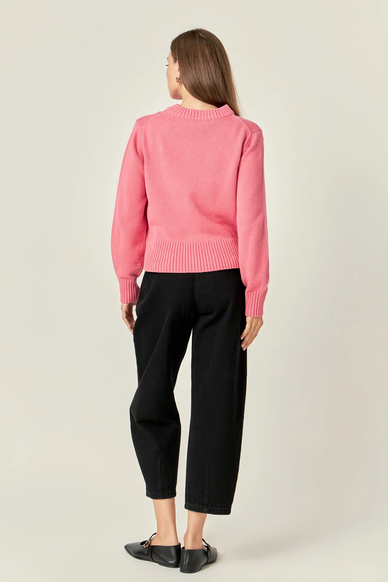 Relaxed Fit Pink Sweater - Image 4