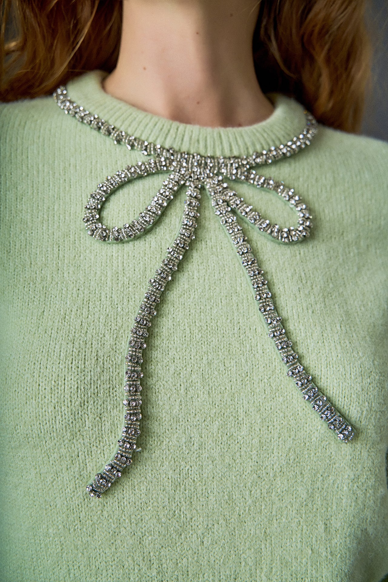 Rhinestone Bow Knit - Image 15
