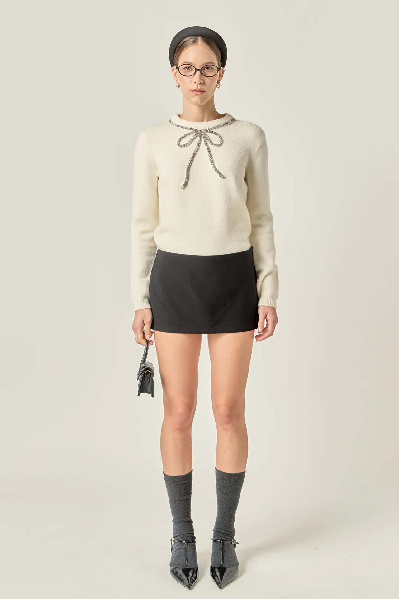 Rhinestone Bow Knit - Image 22