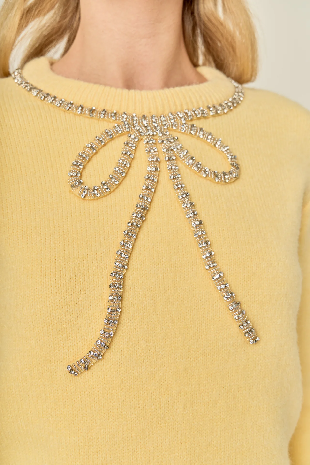 Rhinestone Bow Knit - Image 3