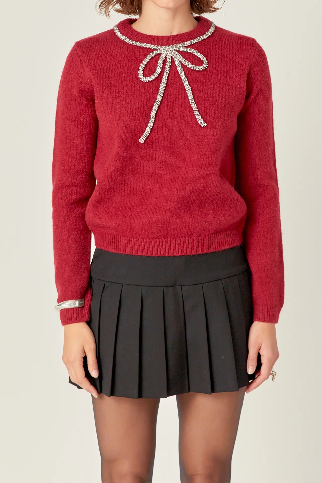 Rhinestone Bow Knit - Image 33