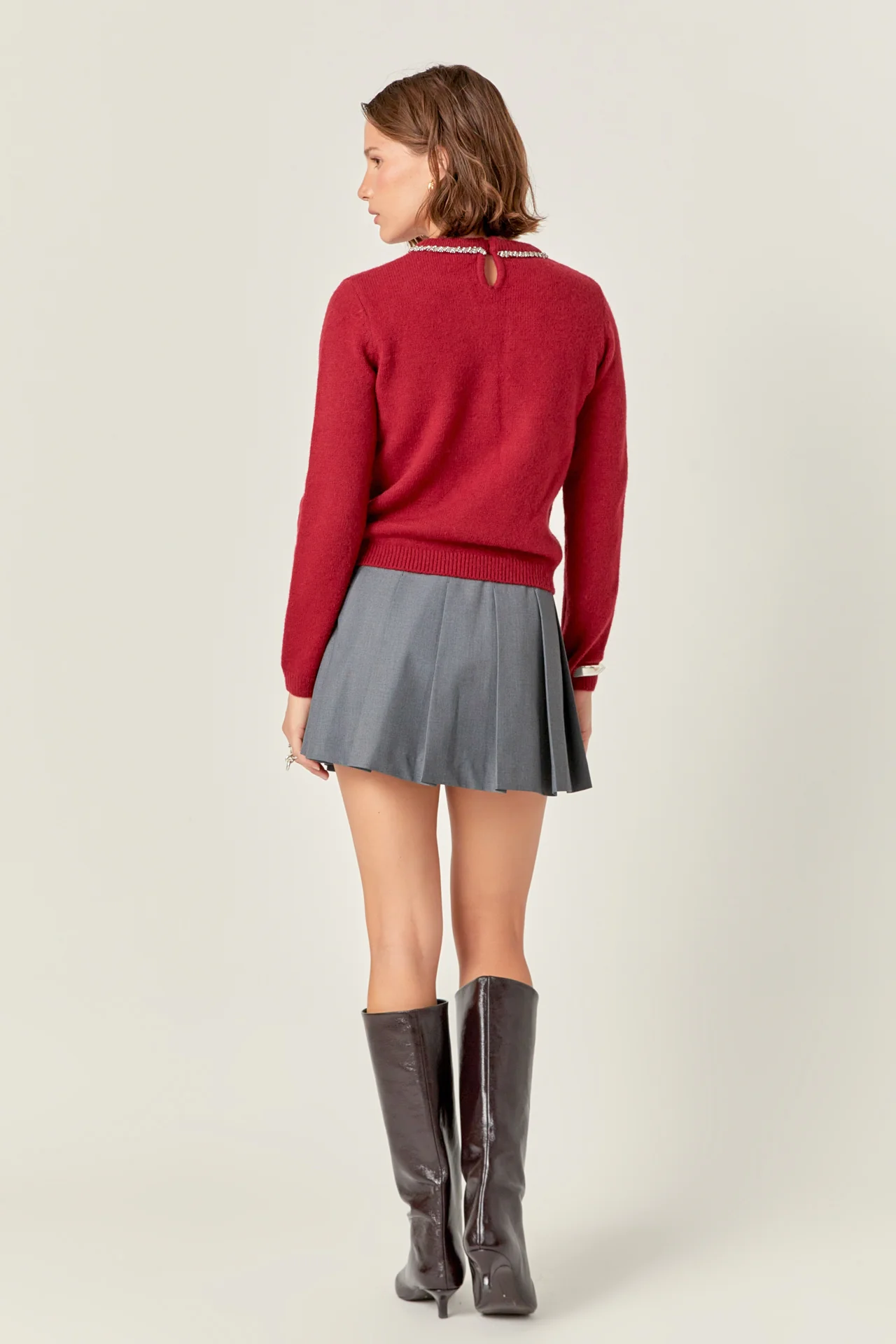 Rhinestone Bow Knit - Image 35