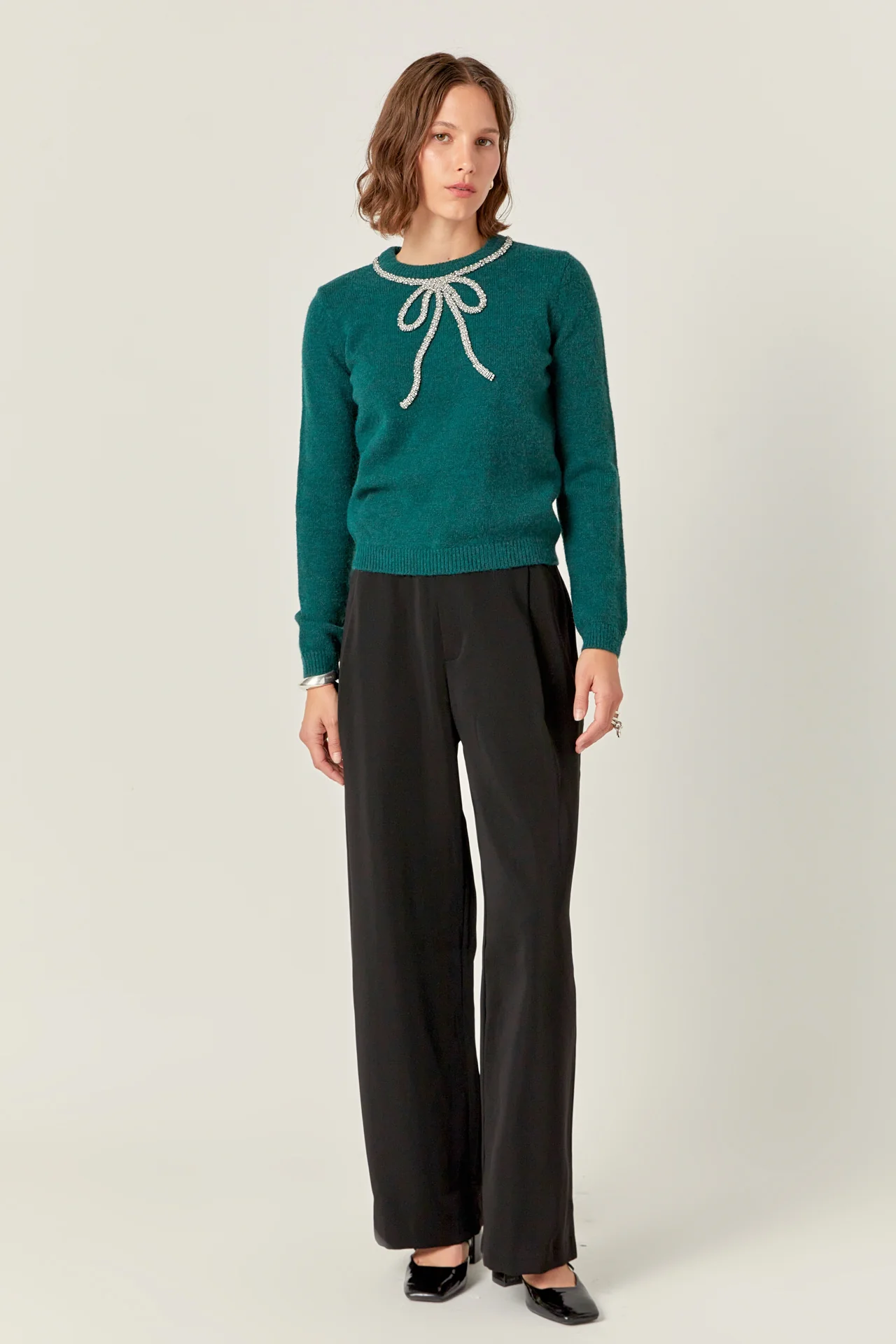 Rhinestone Bow Knit - Image 37