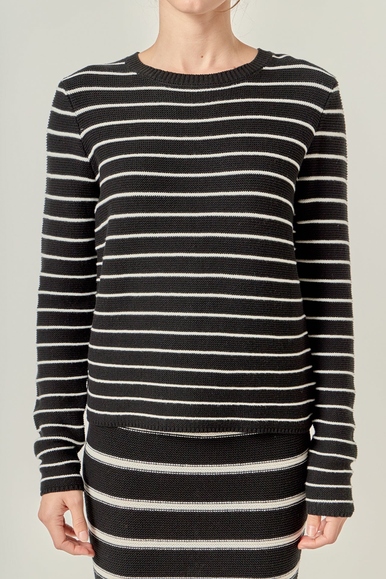 Round-Neck Striped Sweater - Image 12