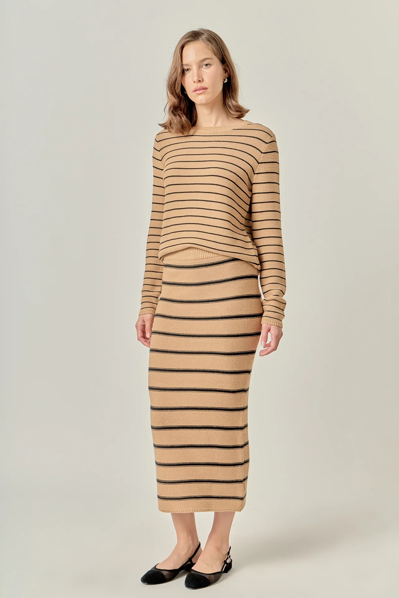Round-Neck Striped Sweater - Image 3