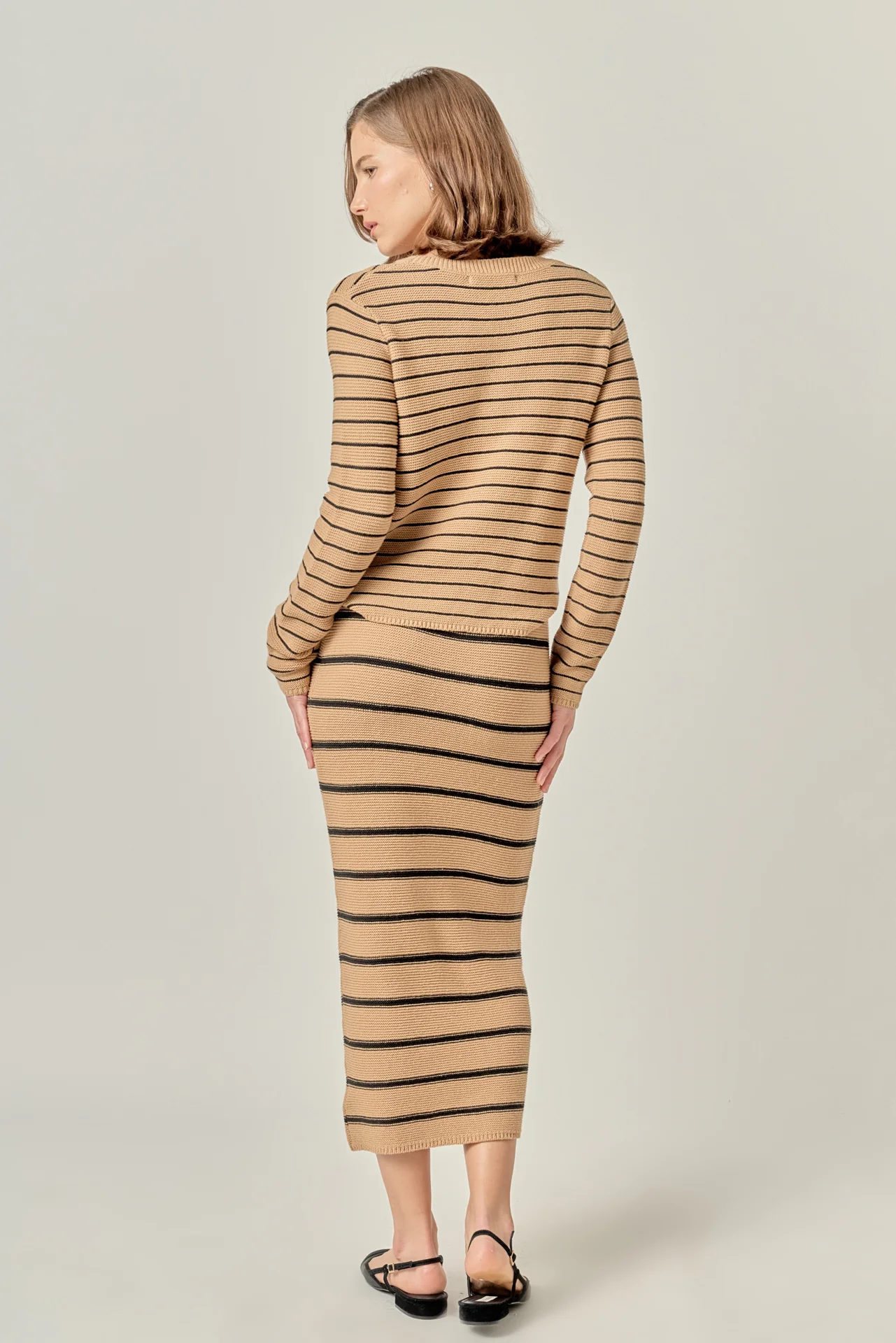 Round-Neck Striped Sweater - Image 4