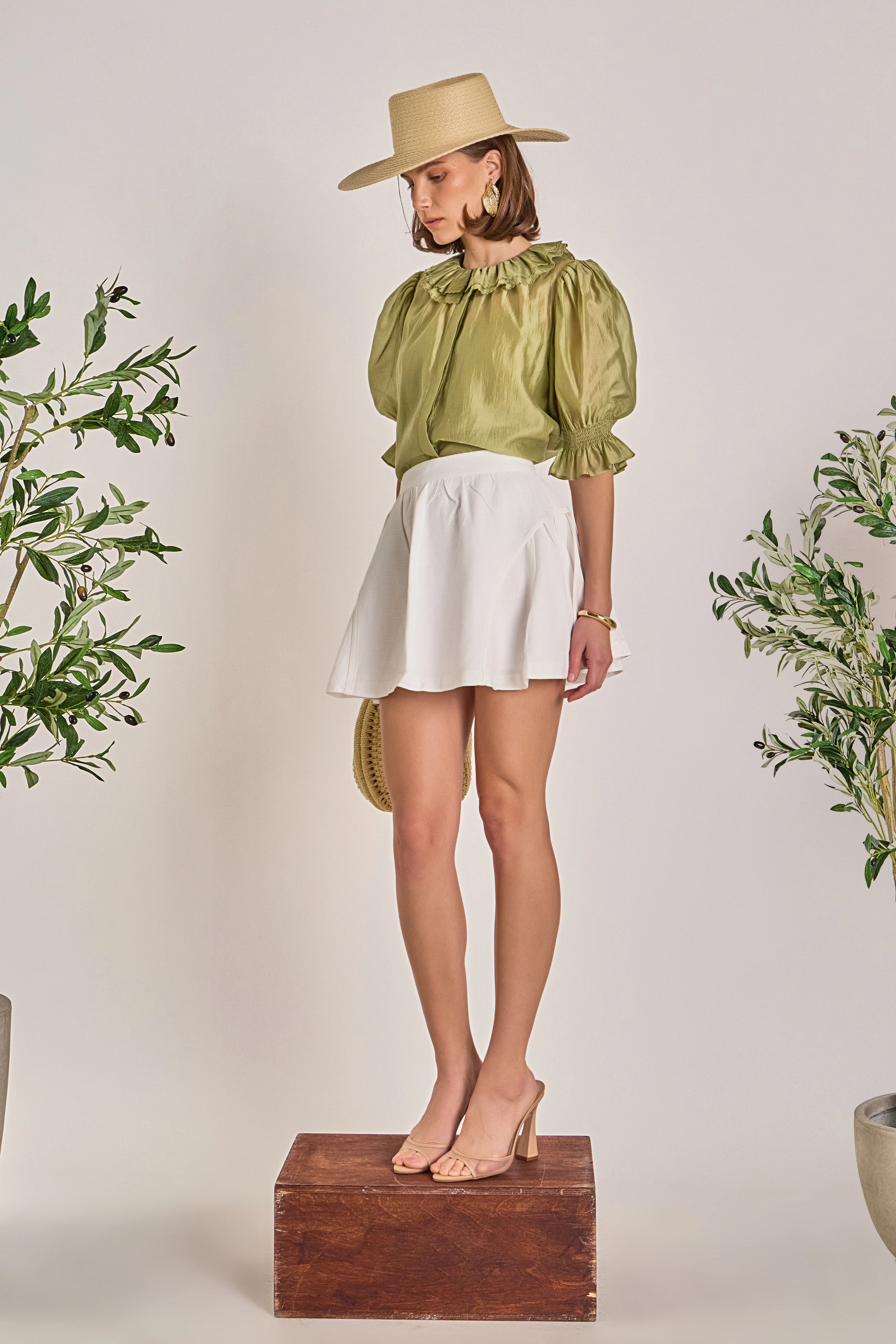 Ruffled Short Sleeves Blouse - Image 5