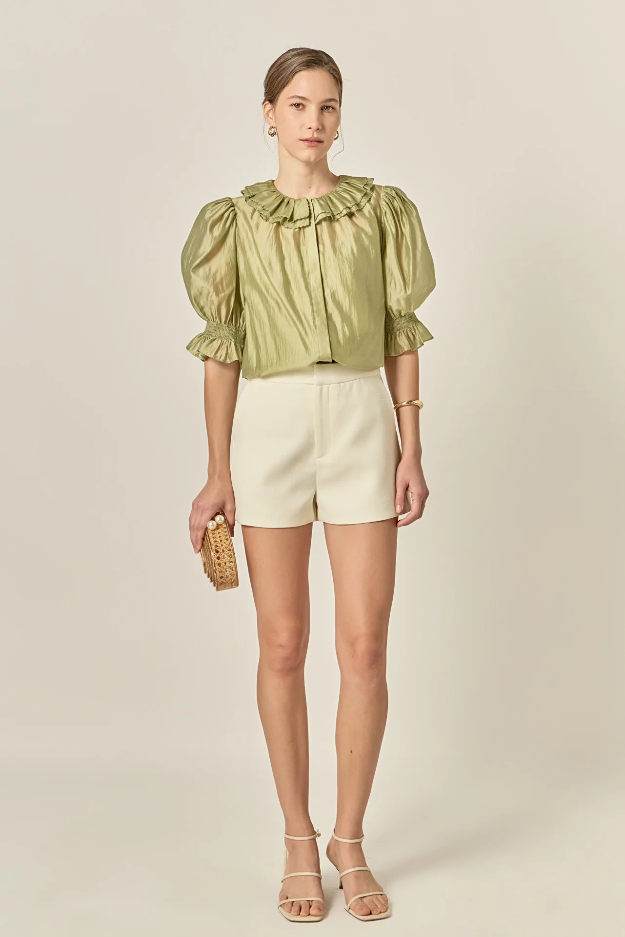 Ruffled Short Sleeves Blouse - Image 8