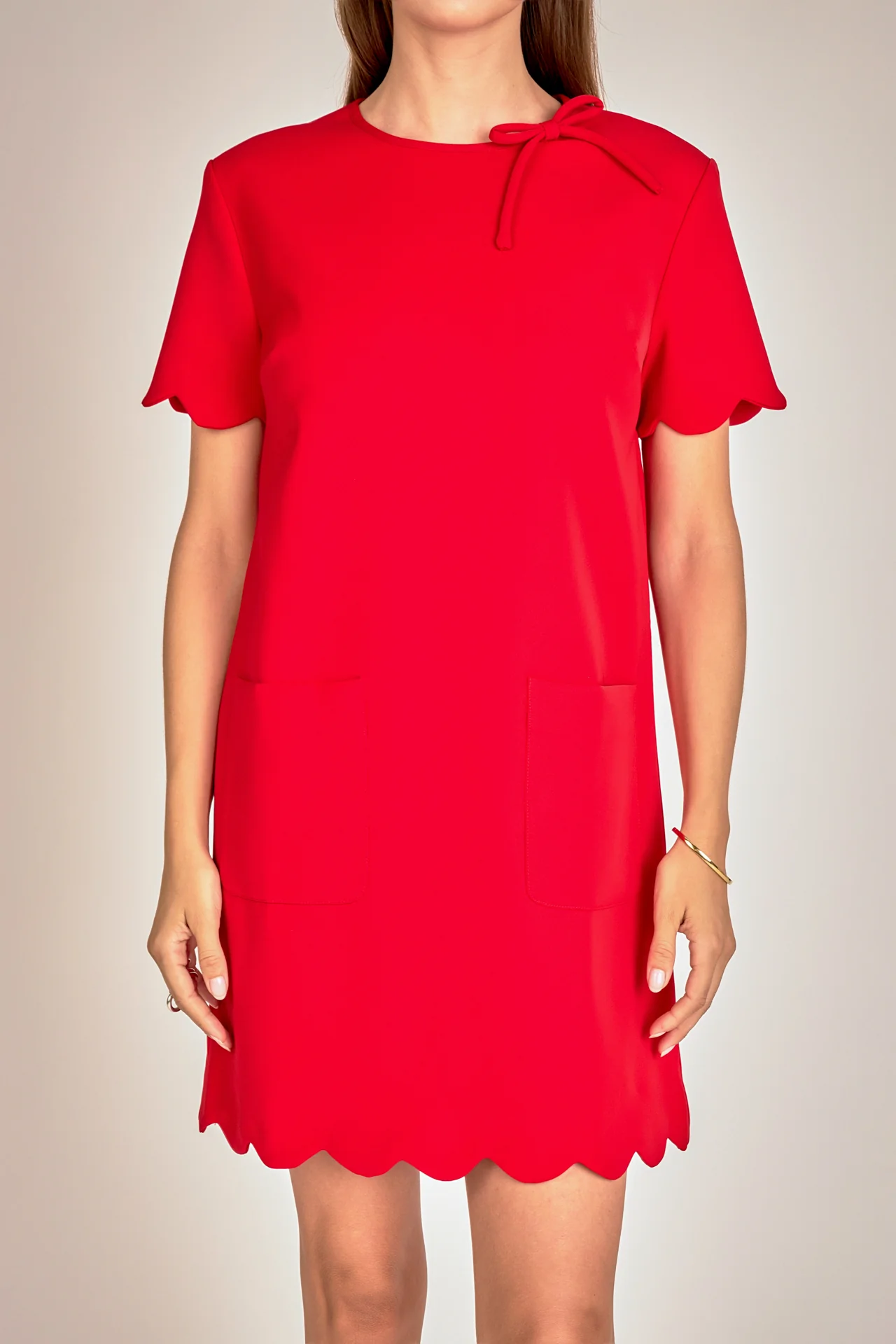 Scallop Mini Dress - Image 12