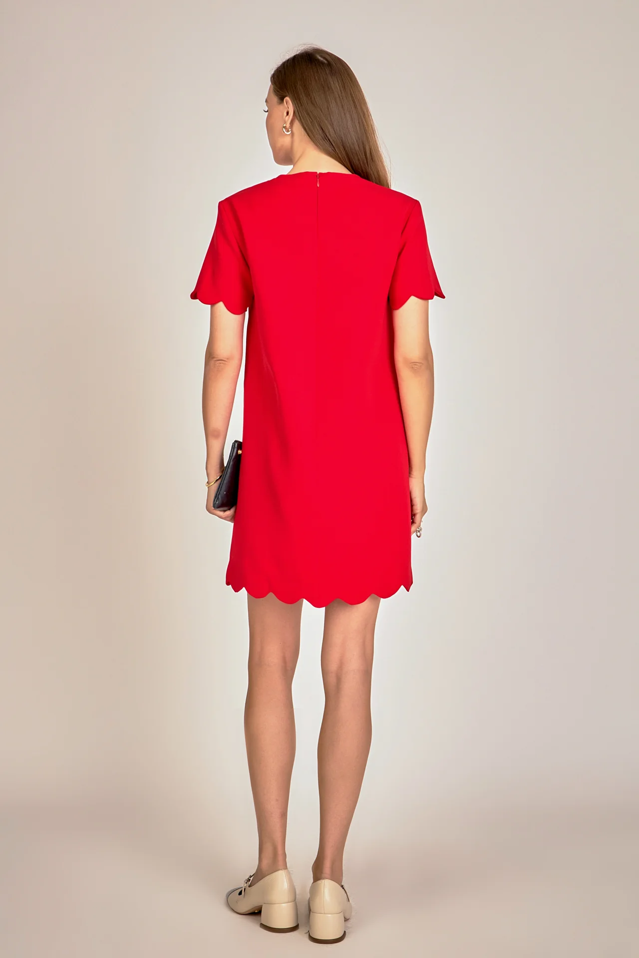 Scallop Mini Dress - Image 14