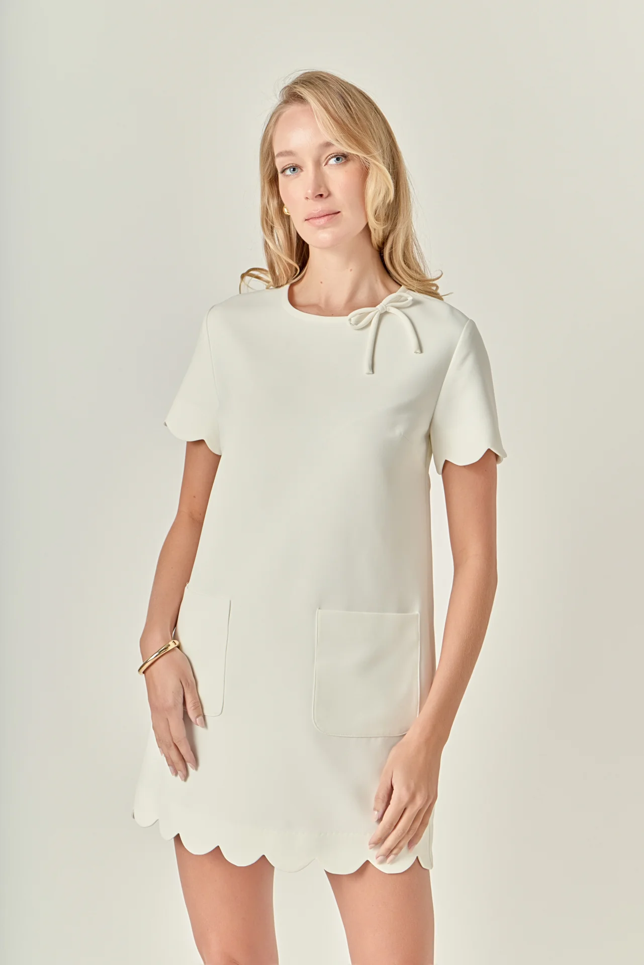 Scallop Mini Dress - Image 5