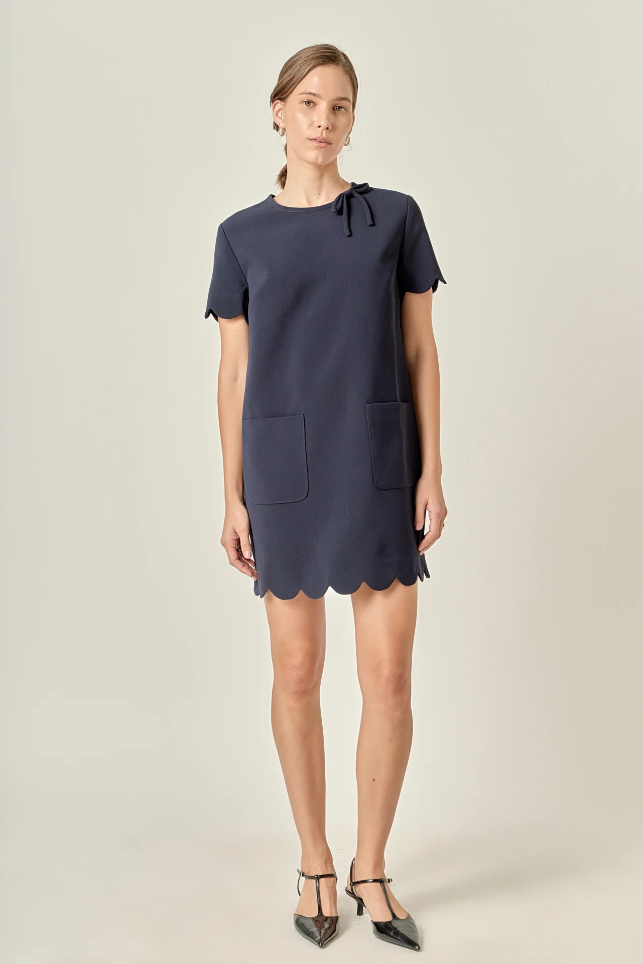 Scallop Mini Dress - Image 6