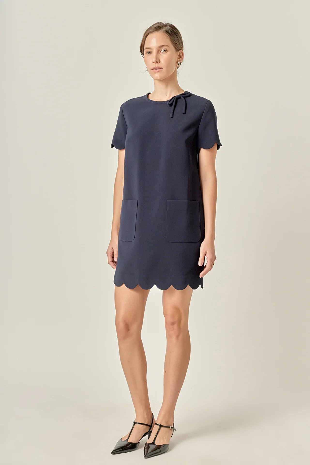 Scallop Mini Dress - Image 8