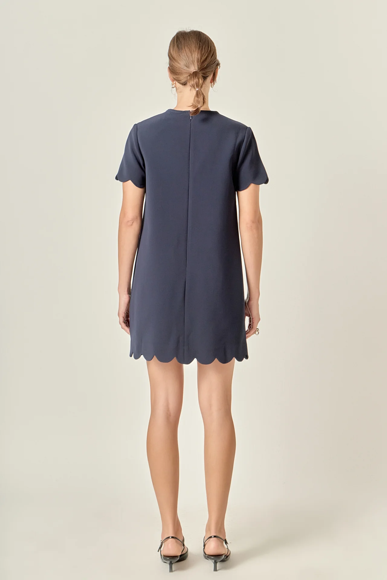 Scallop Mini Dress - Image 9