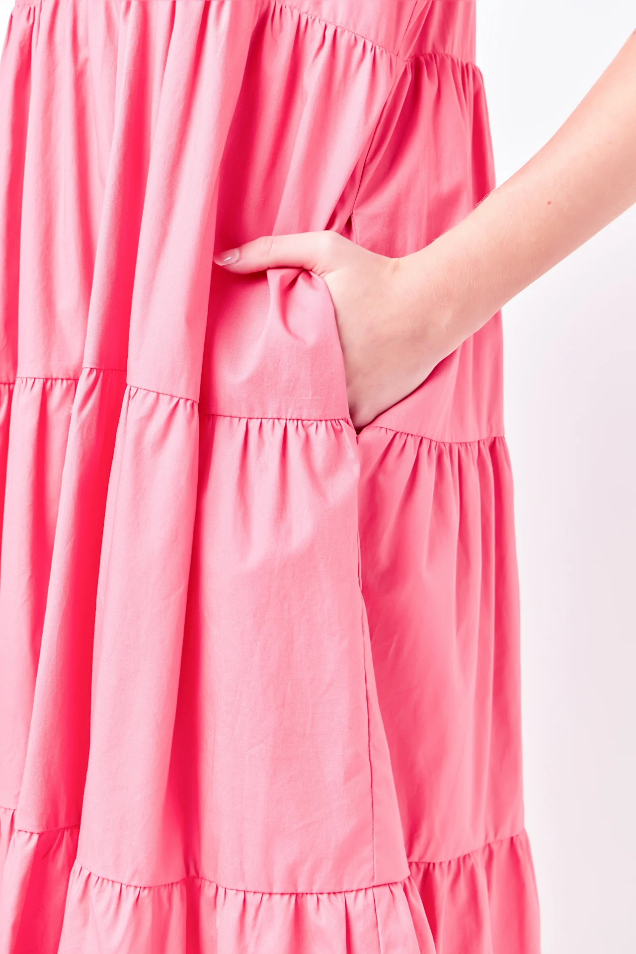 Short Puff Sleeve Midi Dress With Pockets - Image 22