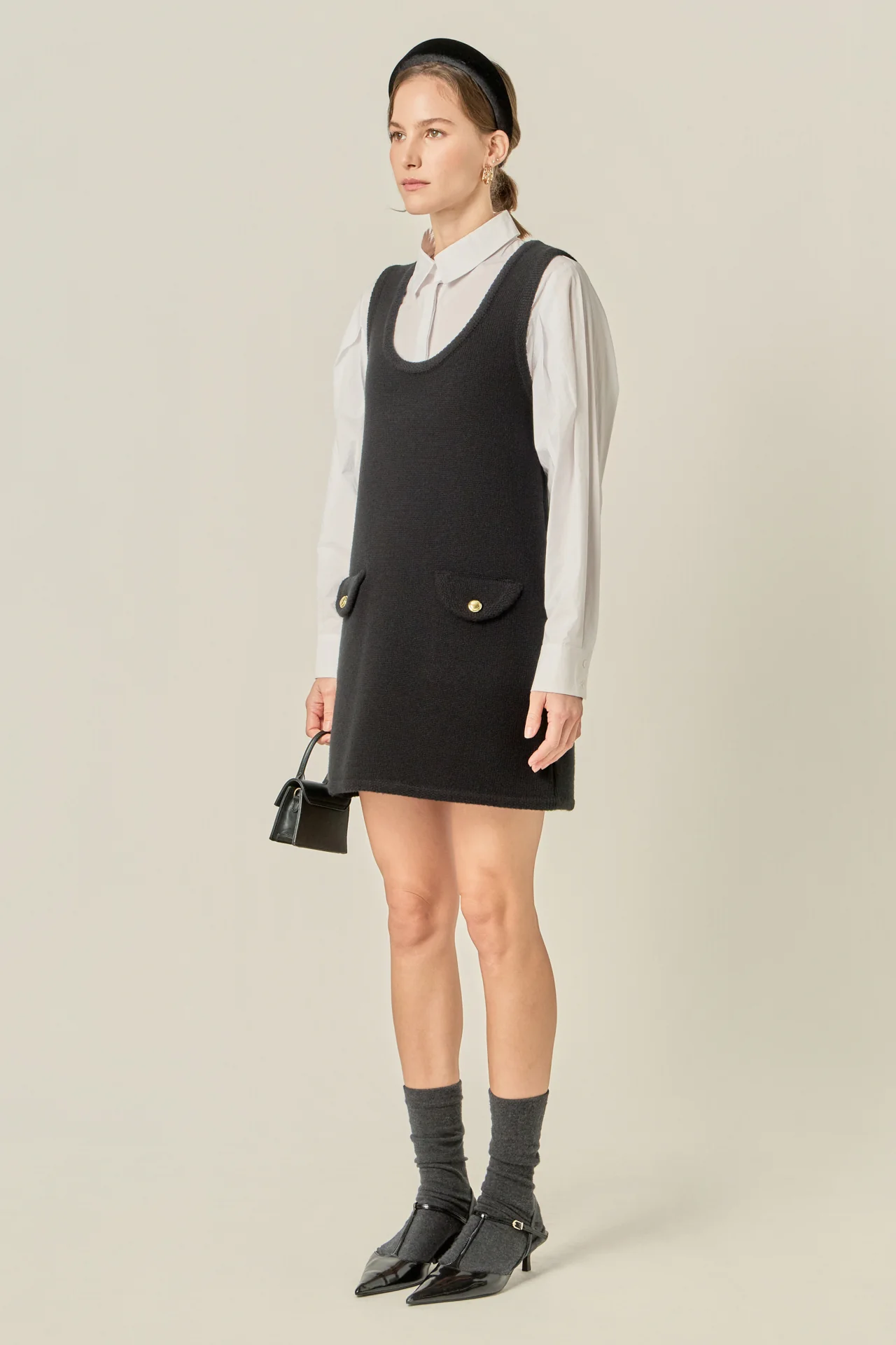 Sleeveless Knit Mini Dress - Image 3