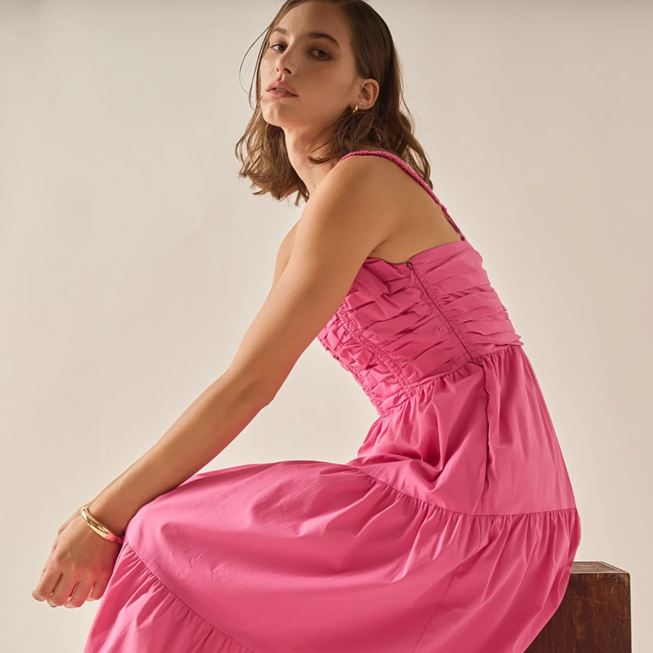 The Ruched Muse Midi Dress - Image 6