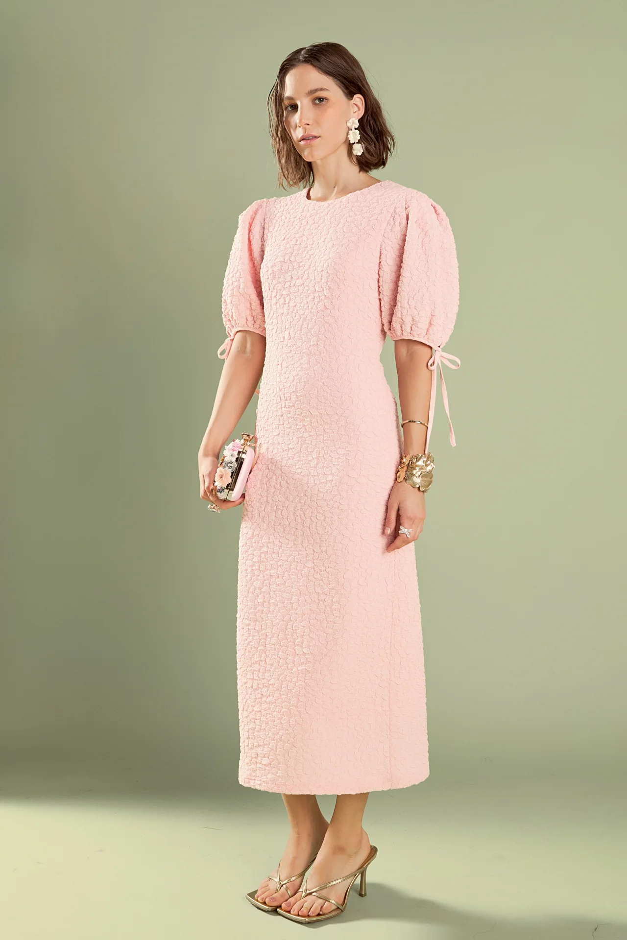Smocked Midi Dress - Image 33