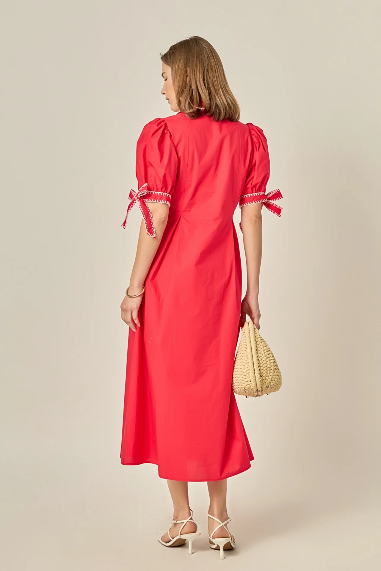 Stitch Detailed Midi Dress - Image 25