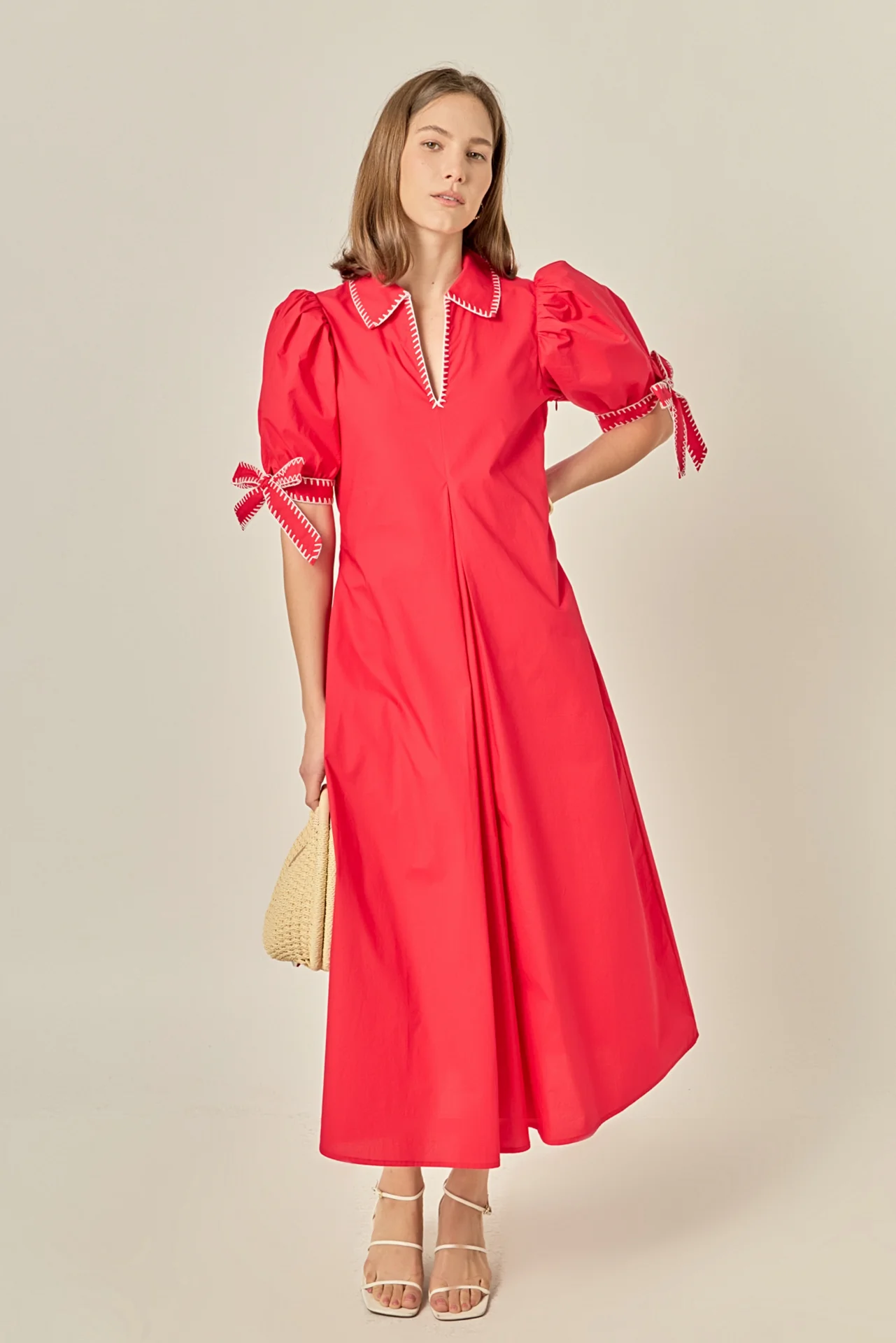 Stitch Detailed Midi Dress - Image 26