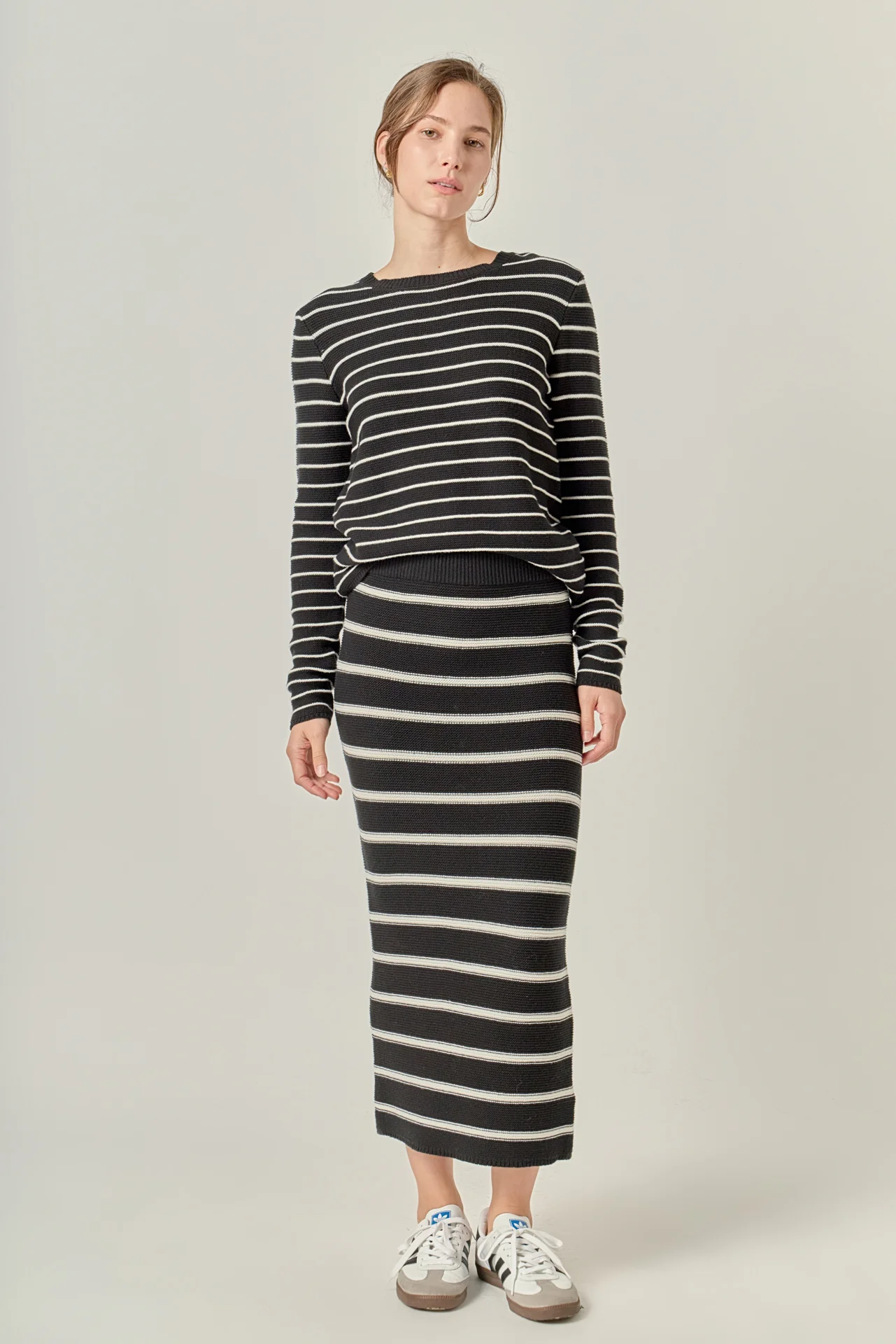 Stripe Knit Midi Skirt - Image 13