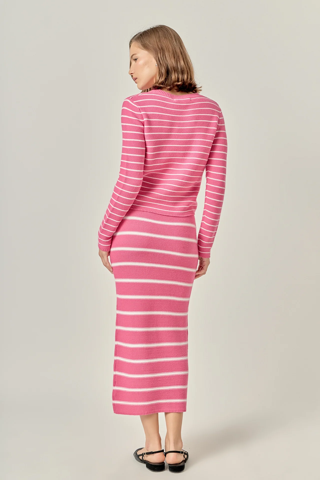Stripe Knit Midi Skirt - Image 8