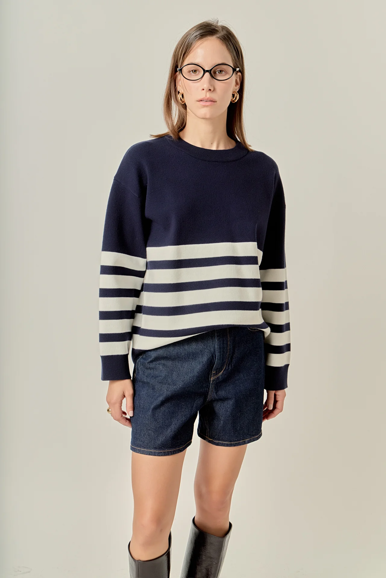 Stripe Round Neck Sweater - Image 10