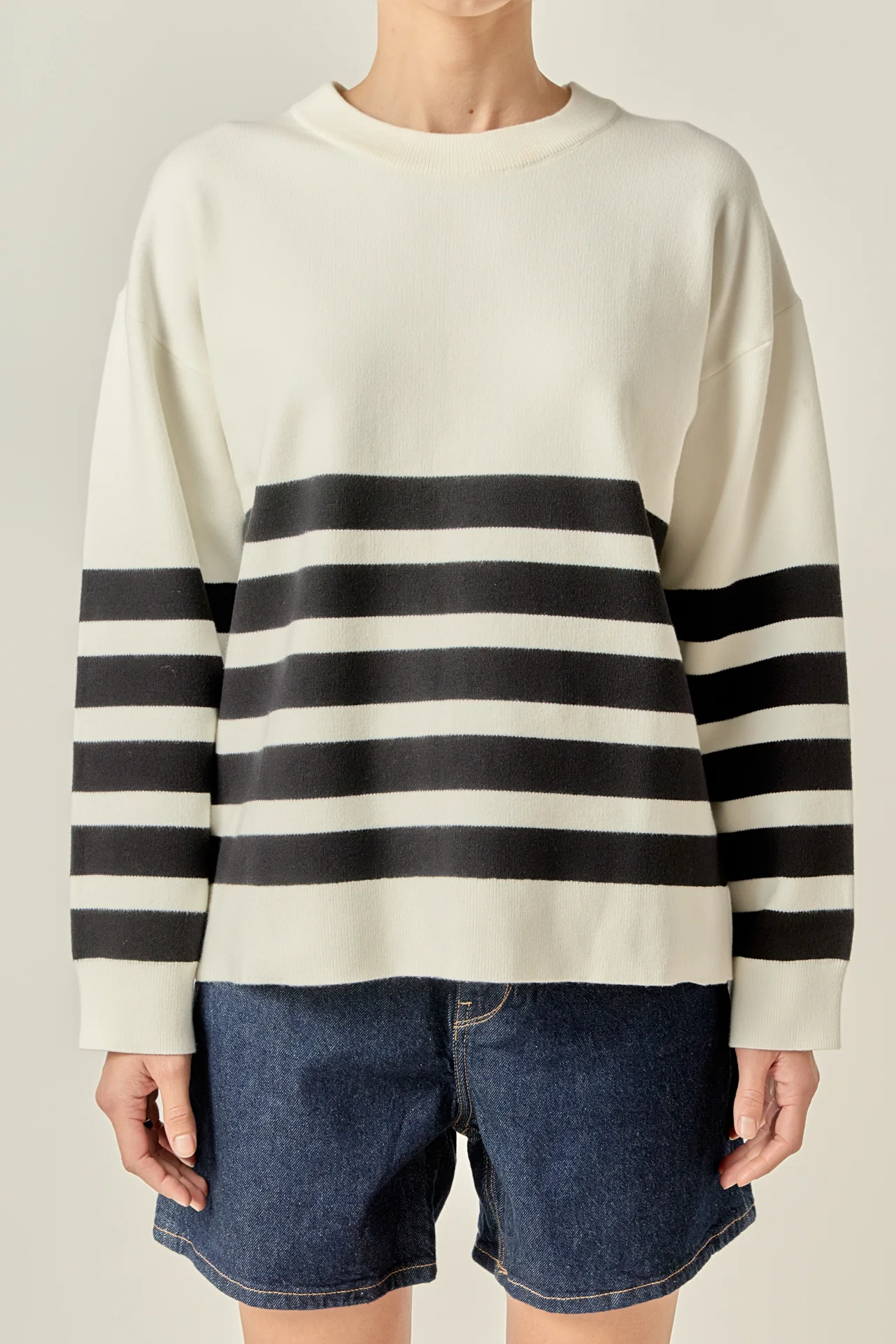 Stripe Round Neck Sweater - Image 12