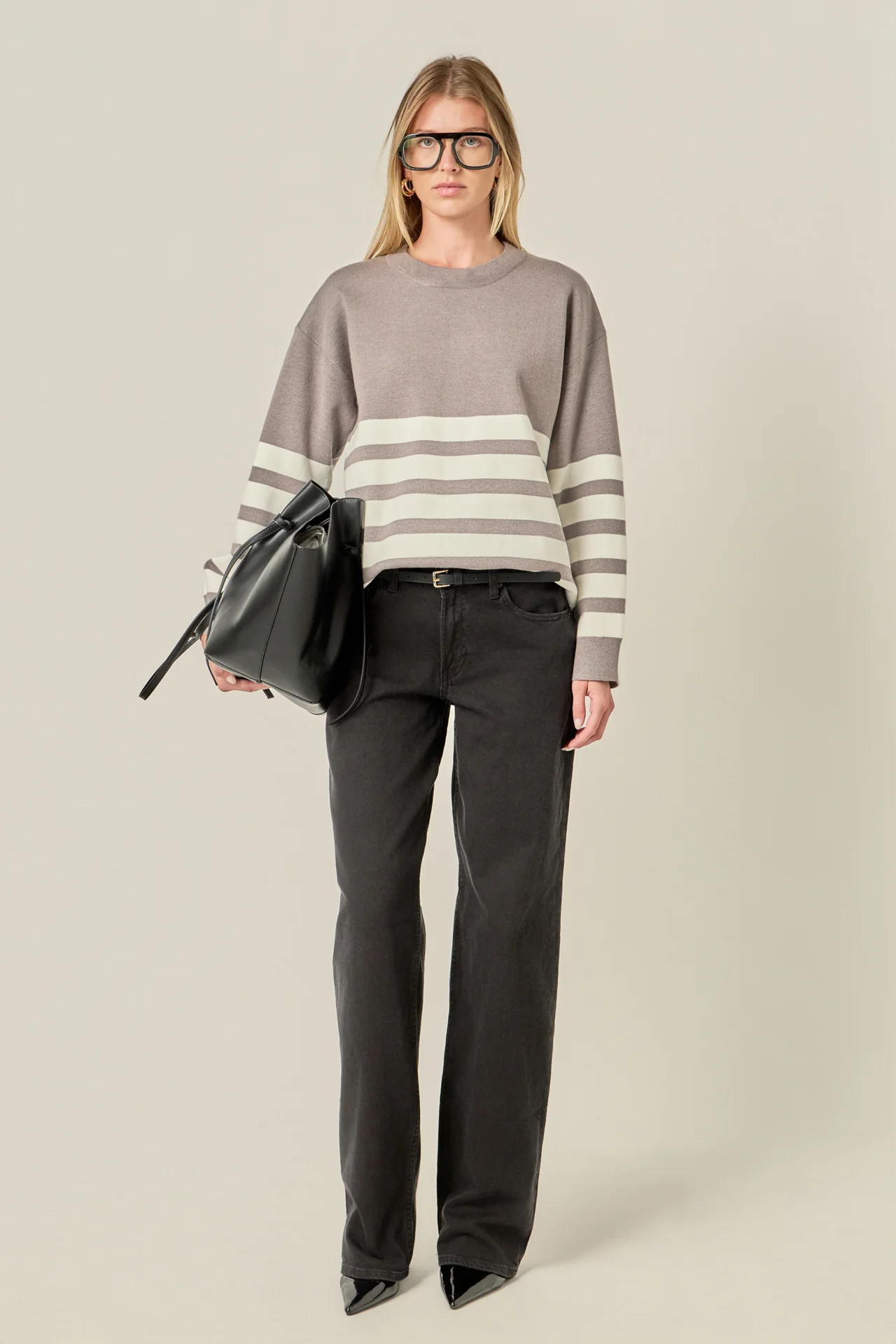 Stripe Round Neck Sweater - Image 3