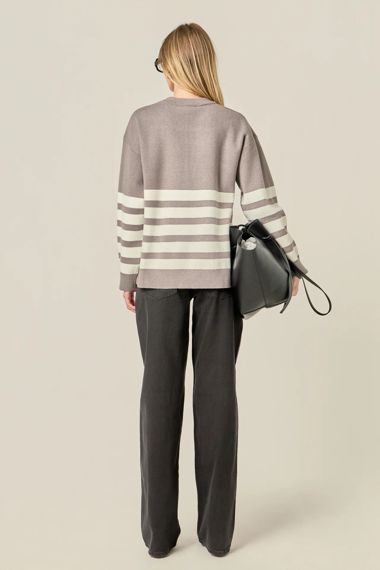 Stripe Round Neck Sweater - Image 4