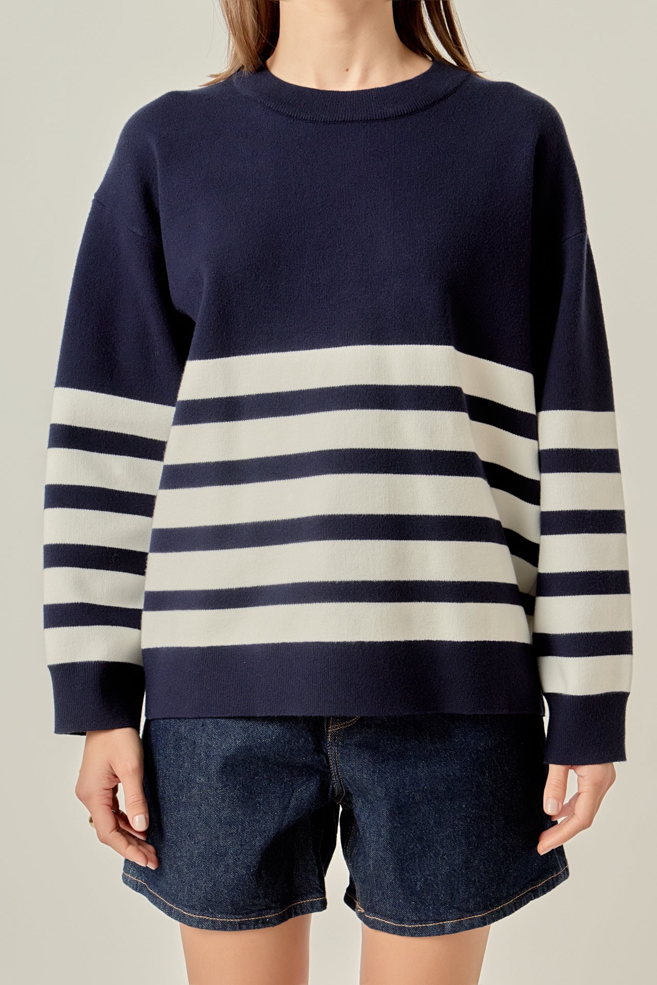 Stripe Round Neck Sweater - Image 7