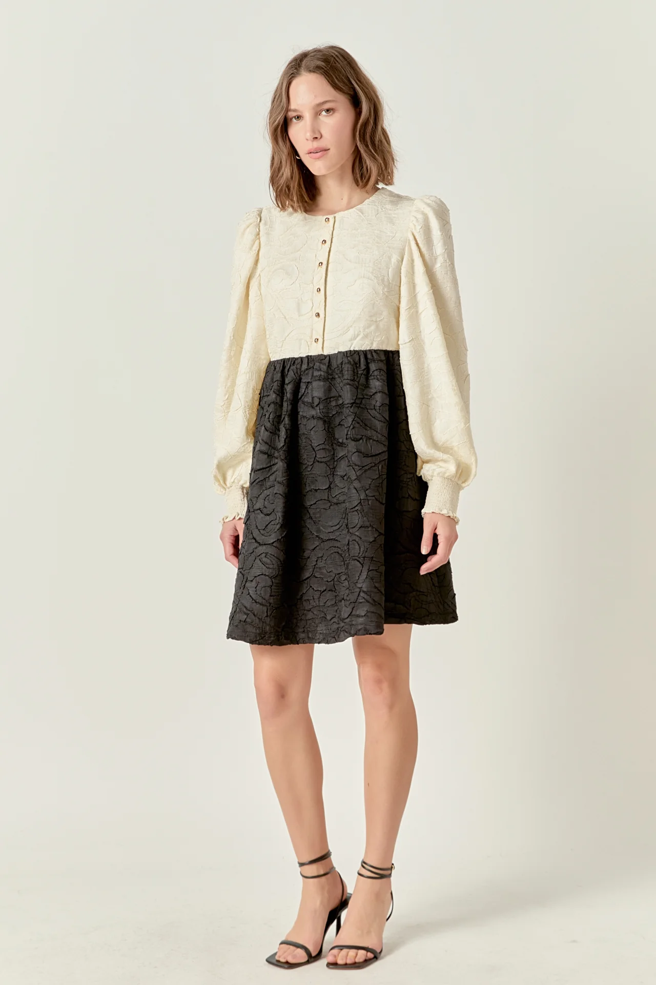 Textured Baby Doll Dress - Image 3