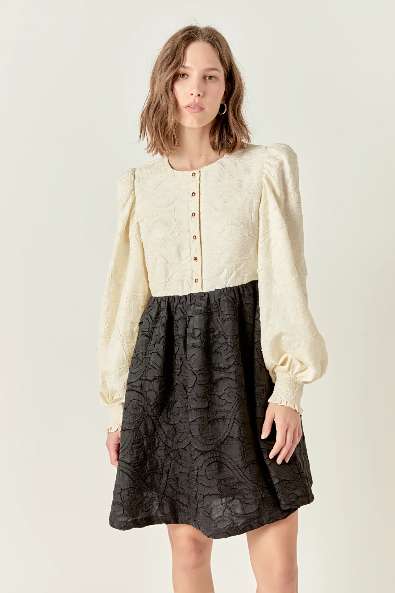 Textured Baby Doll Dress - Image 5