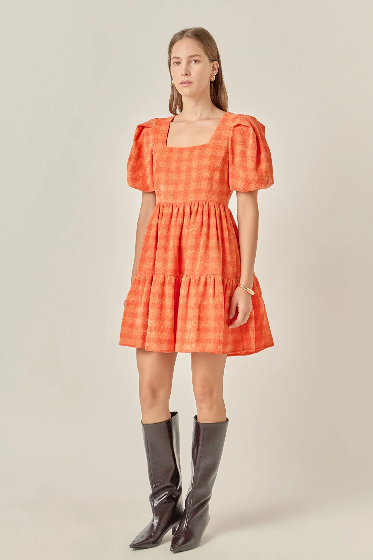 Tweed Babydoll Dress - Image 3