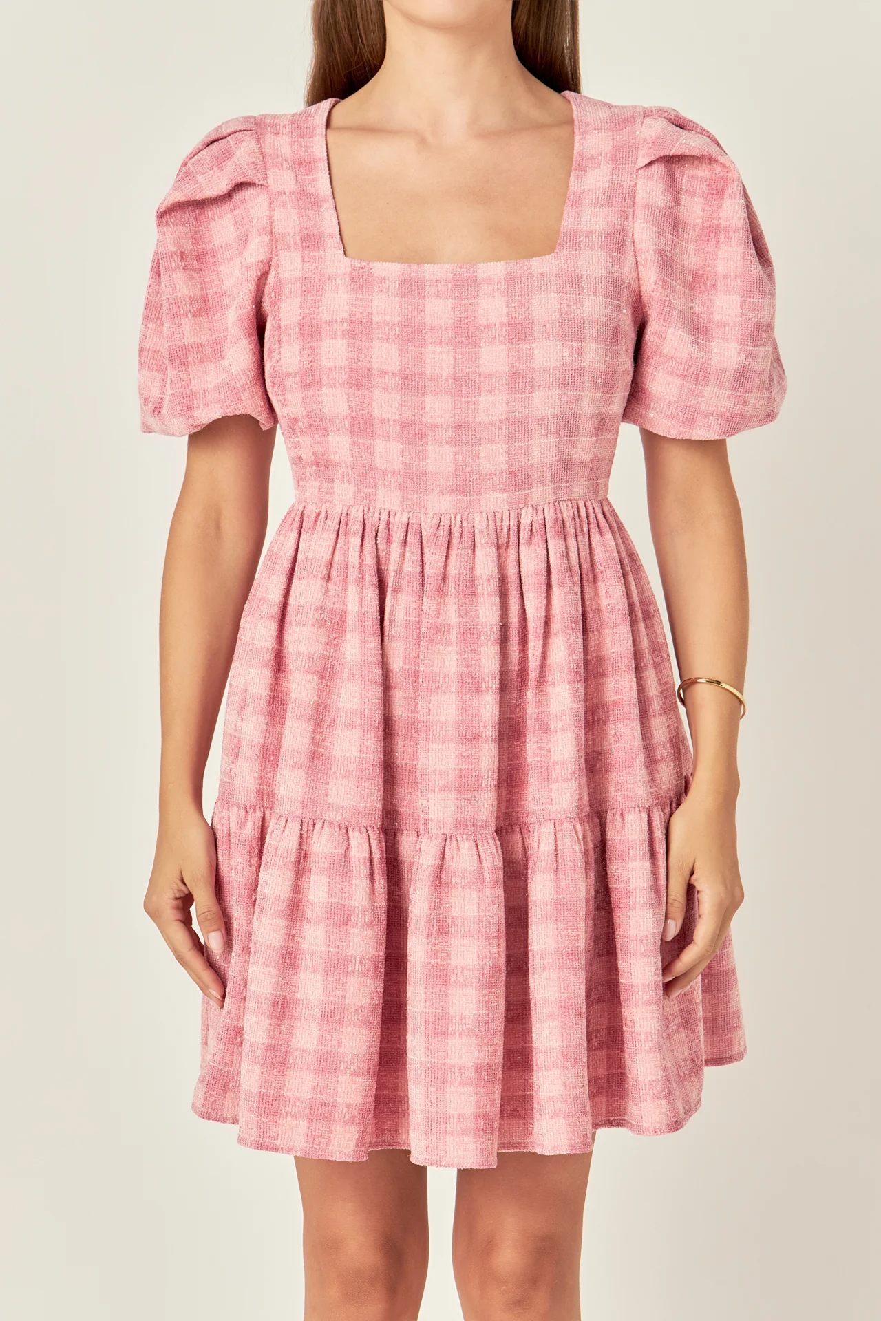 Tweed Babydoll Dress - Image 7