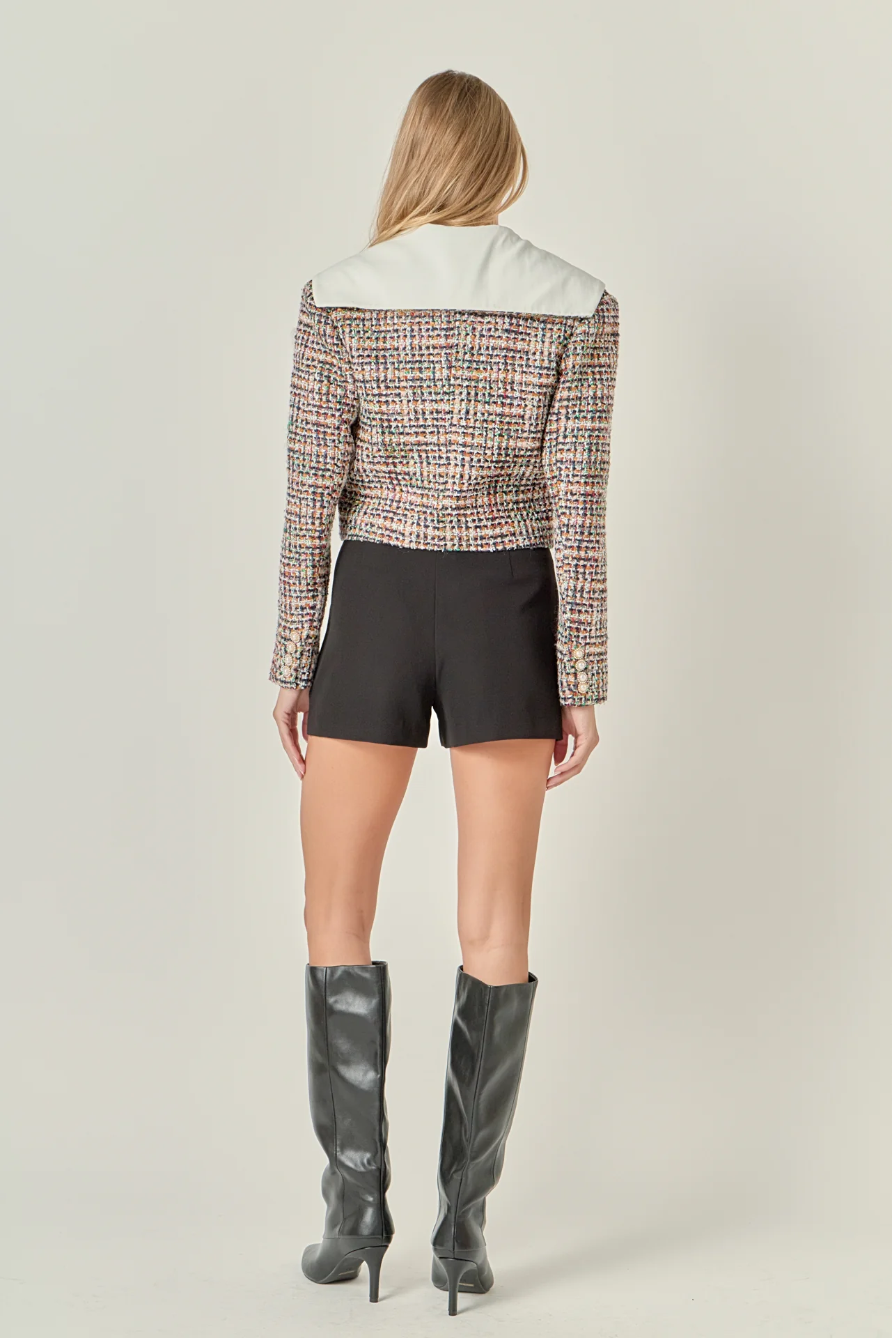 Tweed Jacket with Sailor Collar - Image 4