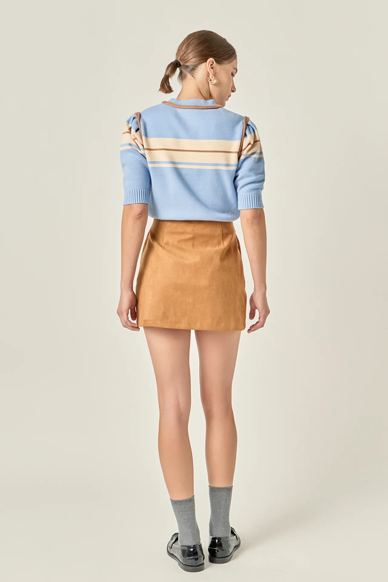 Women Knit Contrast Shirt - Image 10