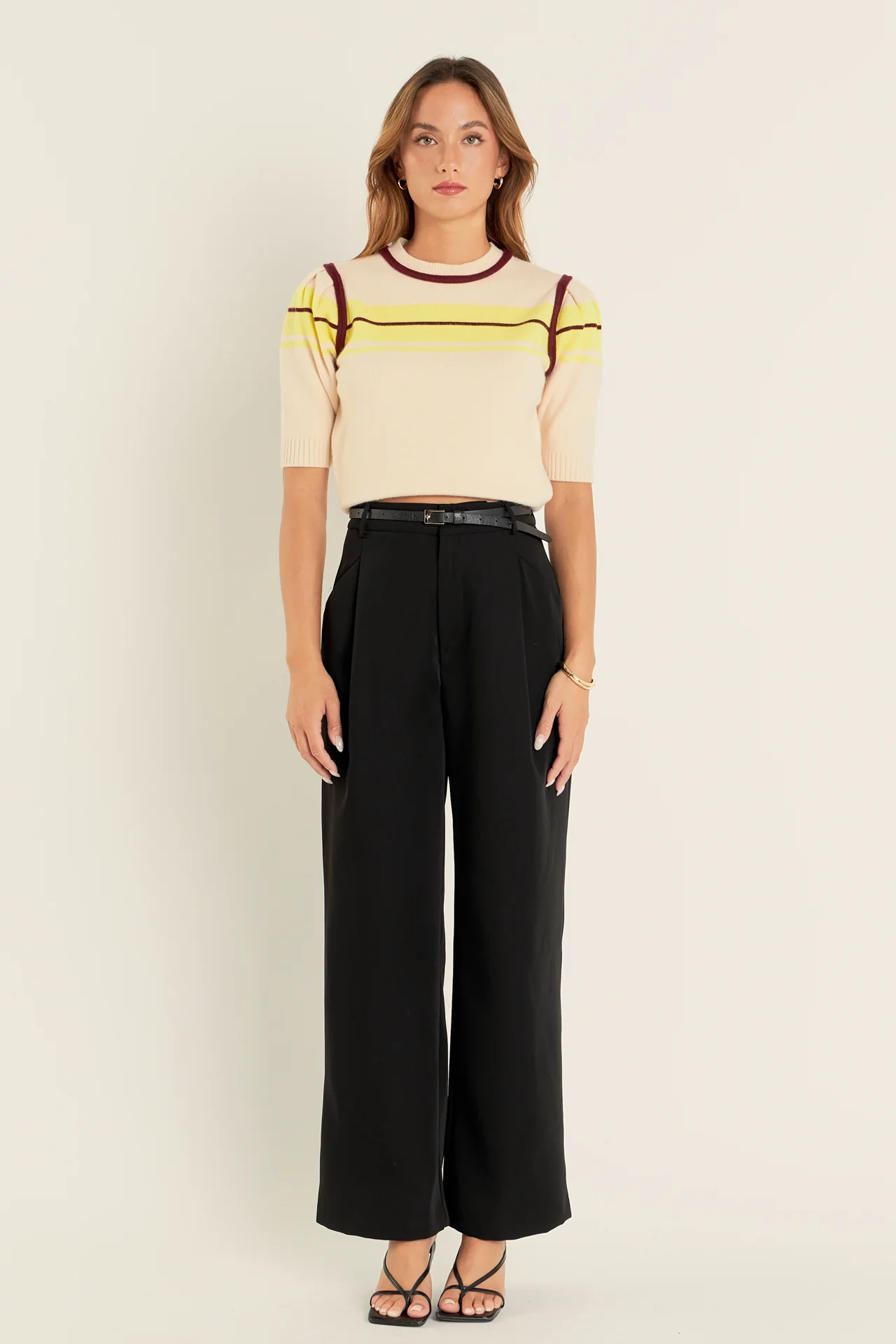 Women Knit Contrast Shirt - Image 12