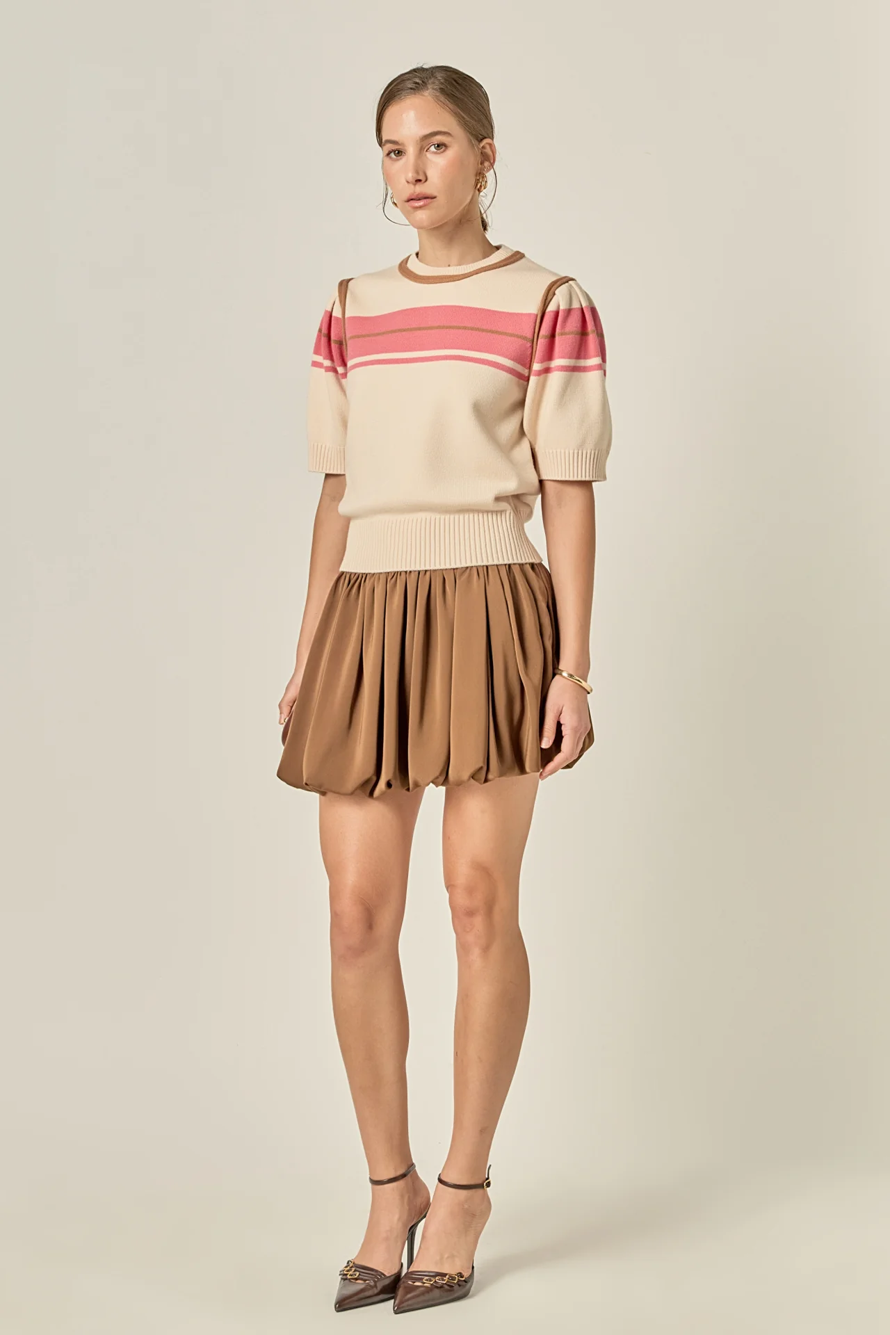 Women Knit Contrast Shirt - Image 4